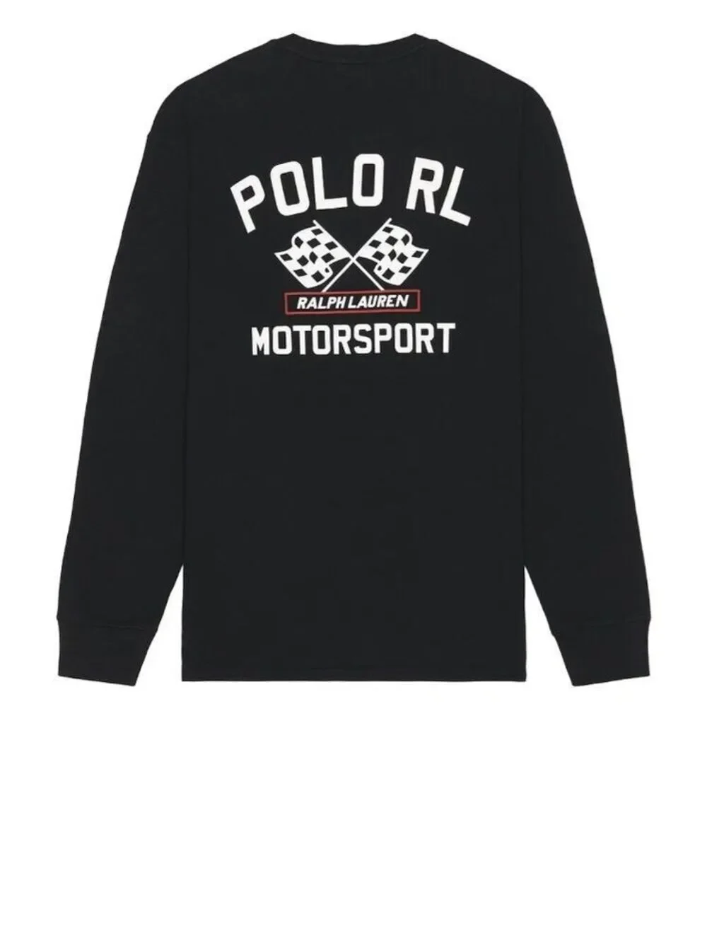 Size L - New Men's POLO Ralph Lauren Motosport Classic-Fit Slub Black Jersey